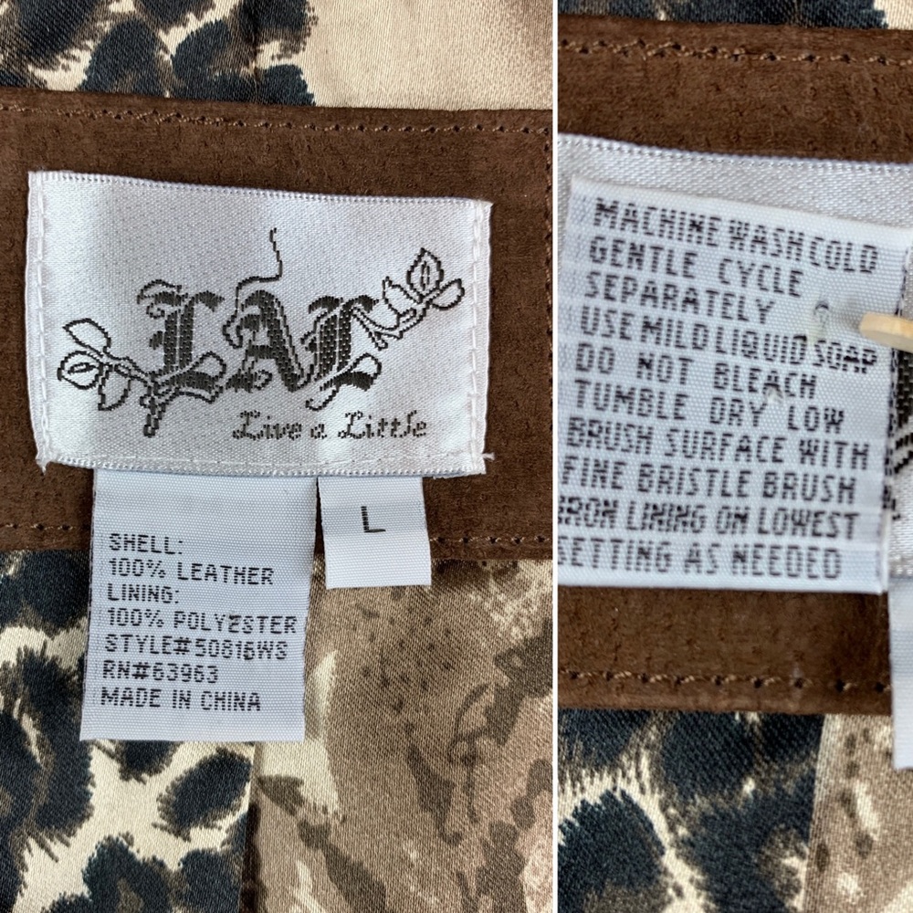 Live A Little Rugged Leather Western Blazer NWOT - Picture 8 of 11